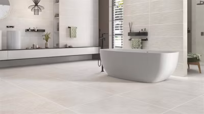 Carrelage d&rsquo;intérieur – Faïence imitation béton- Série CLOUD – Dimensions: 24,7 x 44,7 cm – Grey