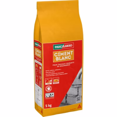 Ciment blanc pour travaux courants de maçonnerie 5 kg Parexlanko