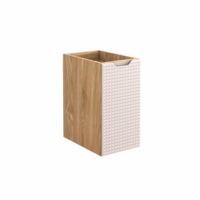 Meuble sous vasque VELNIA  1 tiroir  30 cm  Coloris chene clair et beige  Meuble suspendu