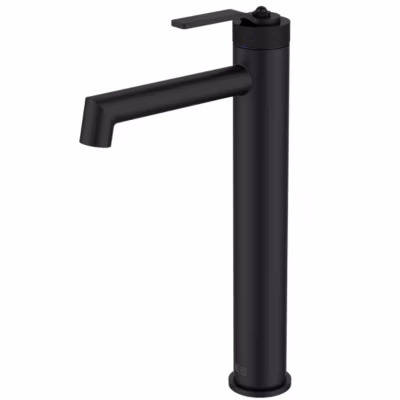 Mitigeur de lavabo haut noir mat Essebagno Molette