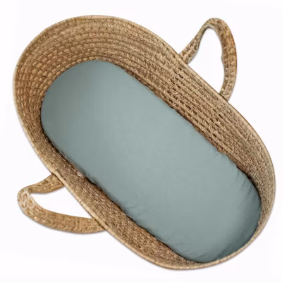Drap housse couffin ovale en gaze de coton Jeanne