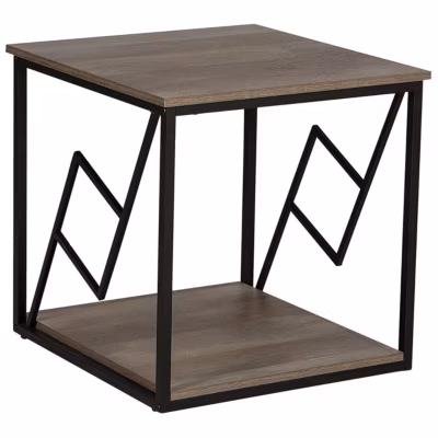 Table d&rsquo;appoint FORRES Marron/noir