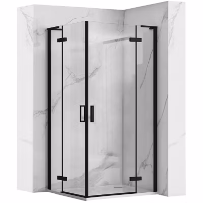 Cabine de douche REA Hugo Double Black 80×80