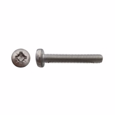 500 Vis Métaux Tête Cylindrique Larges Pozidriv 3 x 8 mm – DIN 7985 – Inox A2 – D-Work