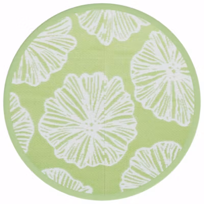 Tapis d&rsquo;extérieur – vidaXL – 160 cm – Vert – Rond – Synthétique