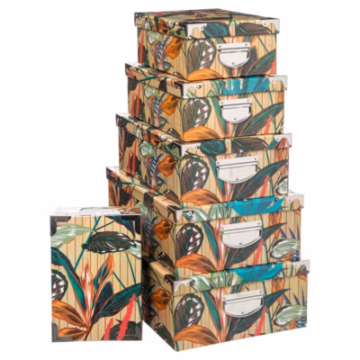 6 boîtes coin métal Multicolore Palawan – 5Five