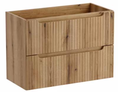 Meuble suspendu sous vasque 80 cm à tiroirs NOVA chêne Coast Evoke