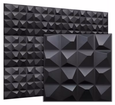 Panneaux de plafond et panneaux muraux Decoratif 3D Kristal Noir  5m² / 20pièces