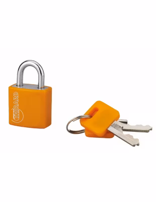 Cadenas à clé Maxium Color Orange, intérieur, aluminium, 20mm, 2 clés – THIRARD