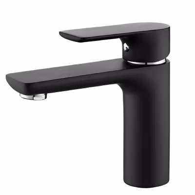 ROBINET DE LAVABO SUR PLAGE 055 EN LAITON NOIR COLLECTION CÉPHISE