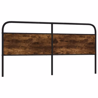 Tête de lit de remplacement chêne fumé 190 cm acier et bois d&rsquo;ingénierie vidaXL