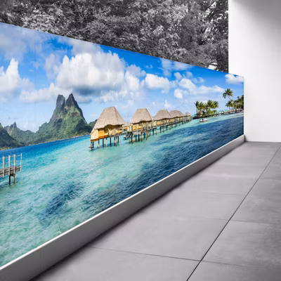Brise vue Trompe l&rsquo;oeil – 90×382 cm – Maldives 3617689696171