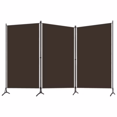 Paravent, Séparateur, Cloison de séparation 3 panneaux Marron 260×180 cm
