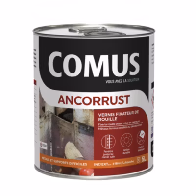 ANCORRUST 5L – Vernis fixateur de rouille avant mise en peinture – COMUS