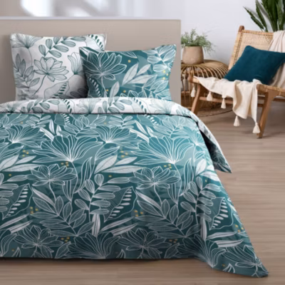 Housse de couette 240×220 DOUALA + 2 taies coton 57 fils