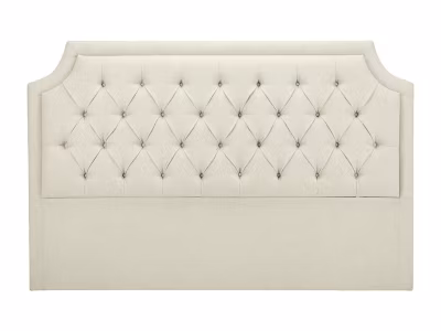 Tête de lit capitonnée 150 cm – Tissu – Beige – JOHENE