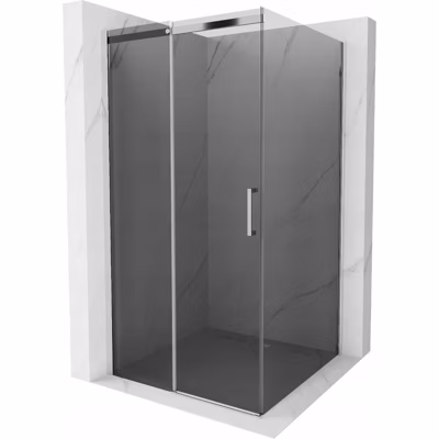 Mexen Omega cabine de douche coulissante 100 x 100 cm, graphite, chrome – 825-100-100-01-40