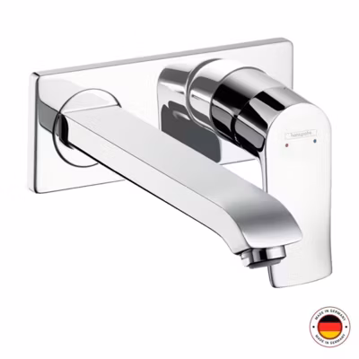 Mitigeur lavabo mural HANSGROHE Metris Economie d&rsquo;eau 22,5 cm