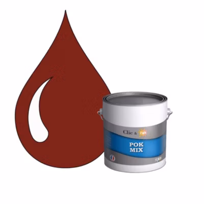 POK MIX : Peinture Meuble Satinée Multi-supports Intérieur – 3L – RAL 3011 – Rouge Brun – Clic & Pok
