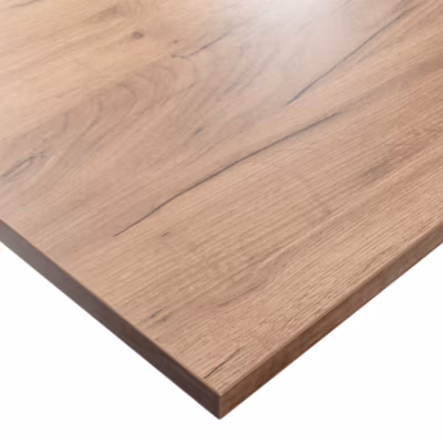 Plateau laminé chêne craft 120 x 80 cm pour bureau, table, table basse
