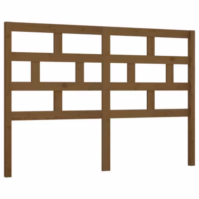 vidaXL Tête de lit Marron miel, 146x4x100 cm Bois massif de pin