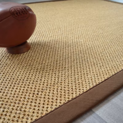 Tapis sisal – Kidara chaume – Ganse brune – 250 x 350 cm