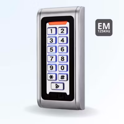 Clavier s6 mini étanche à codes et badges rfid em pour gâche électrique