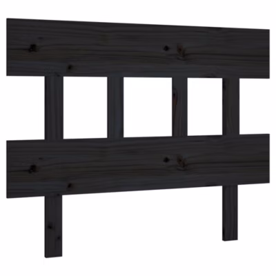 vidaXL Tête de lit Noir 78,5x3x81 cm Bois massif de pin 819099