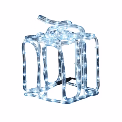 Cadeau de Noël Lumineux 144 LED Décoration Solaire Blanc Froid