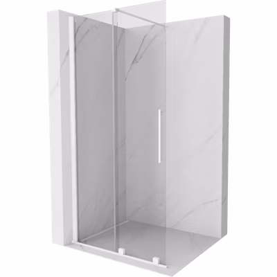 Mexen Velar paroi de douche coulissante Walk-in 110 x 200 cm, transparent 8 mm, blanc – 871-110-000-03-20