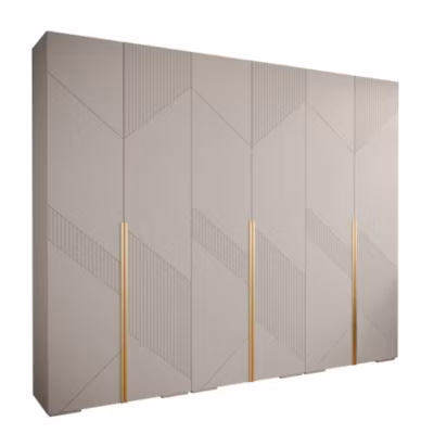 Armoire Manhattan Ryfel 7 a portes battantes H. 236,7 x L. 300 x P. 47, 6 portes