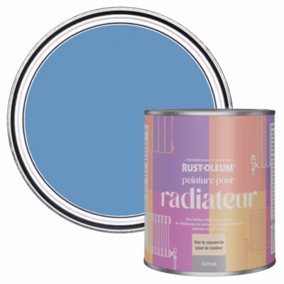 Peinture Bleue pour Radiateur, Finition Satinée – RUST-OLEUM – Bleuet 750ml
