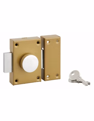 Verrou à bouton, cylindre diamètre 25 x 45 mm, 3 clés – SP