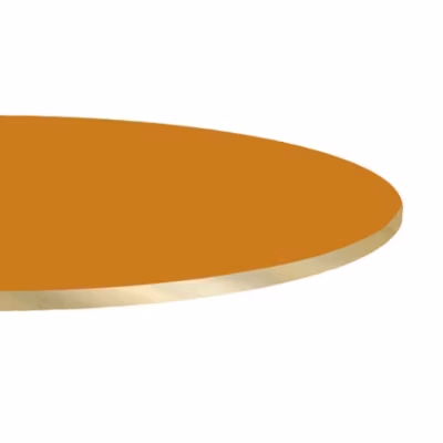 Plateau rond 80cm couleur ocre maggese chants laiton – Restootab
