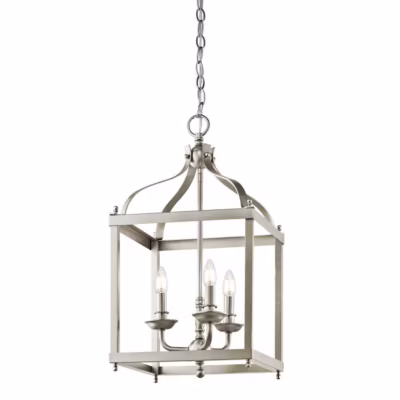 Elstead Larkin – Luminaire suspendu moyen à 3 ampoules au fini nickel brossé, E14