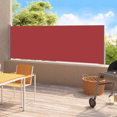 vidaXL Auvent latéral rétractable de patio 180×500 cm Rouge 313410