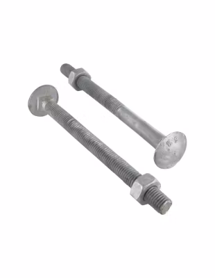 Boulon (vendu avec Ecrou) TRCC JAPY tête ronde collet carré M16X100 Filetée sur 100 Classe 6.8 Forte tenue – 1 pièce