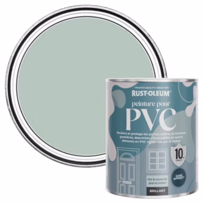 Peinture Verte pour Portes et Fenêtres en PVC, Finition Brillante – RUST-OLEUM – Vert d&rsquo;eau 750ml