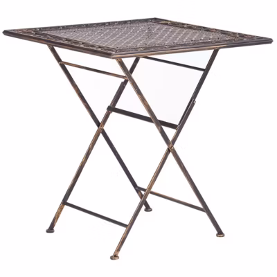Table bistrot BORMIO 70 cm 70 cm Métal Noir