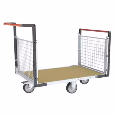 Chariot grillagé 1 côté – Plateau 1095x755mm – Roues losange – Charge max 500kg – 806724741