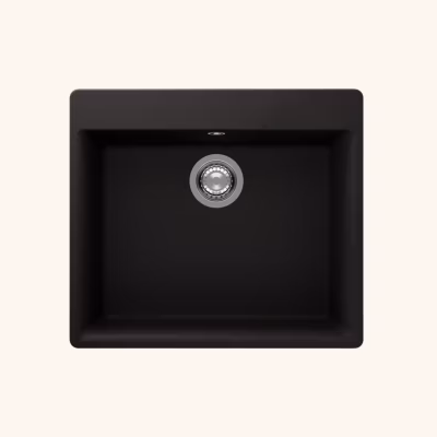 Évier granit noir Schock KAZU 1 grand bac  600×530