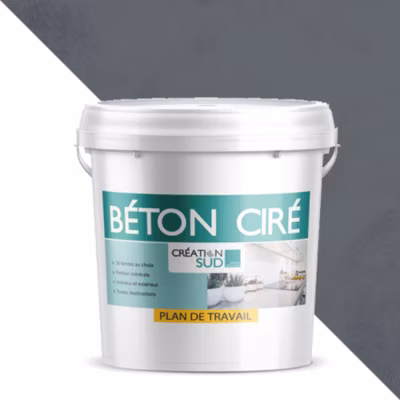 Béton ciré cuisine – Kit crédence et plan de travail – 5m² (2 couches) –  Graphite – CREATION SUD