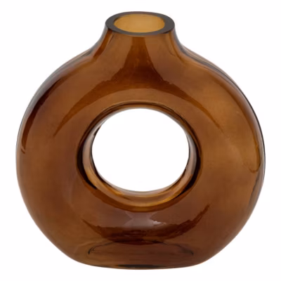 Vase Circle ambre H20,5cm – Atmosphera