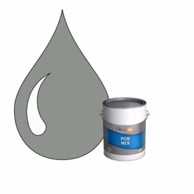 POK MIX : Peinture Meuble Satinée Multi-supports Intérieur – 1L – RAL 7042 – Gris Signalisation A – Clic & Pok