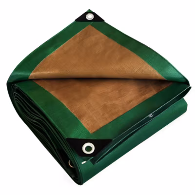 Bâche Brise Vue 2×3 m – TECPLAST – HQ250BV – Verte et Marron – Haute Performance – Brise vent occultant – Pare vue jardin