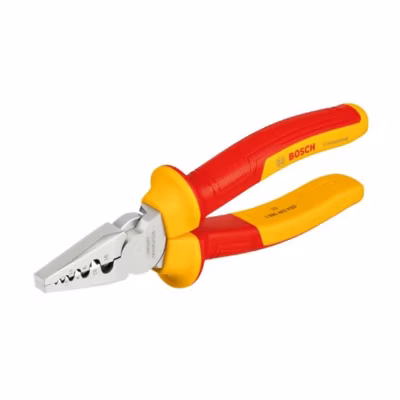 Pince a sertir – BOSCH – 180 mm – VDE – Plage de sertissage 0,25 a 16 mm – Certifiée jusqu&rsquo;a 1 000 V
