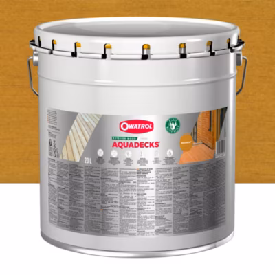 Saturateur bois à l&rsquo;eau Owatrol AQUADECKS Movingui (ow25) 20 litres