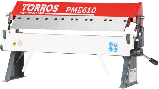 Cintreuse manuelle de table largeur de travail 610 mm épaisseurs de tôle jusqu&rsquo;à 1 mm couteau supérieur segmenté Torros PME610