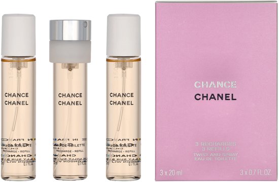 CHANEL Chance Eau De Toilette Twist And Spray 3 x 20 ml