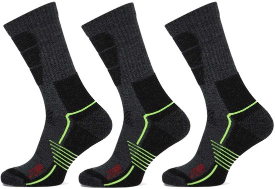 Chaussettes de marche STAPP – Active Plein air Bamboe – 3 paires – Gris foncé – Taille 39/42